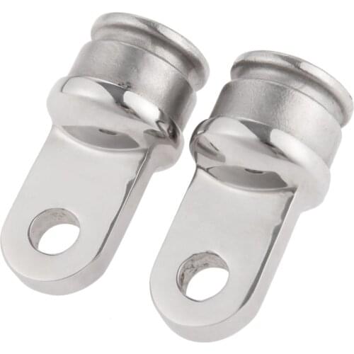 2pcs Boat Bimini Top Inside Eye End Fit 25mm 1" Pipe Tube Boat Bimini Top Inside Eye End Fitting Marine Yacht Boat Accessories