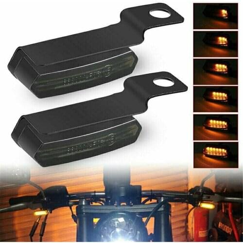 2x Mini LED Motorcycle Turn Signal Indicators Front Rear Peg Lamp Blinker Lights Vibration Water Proof