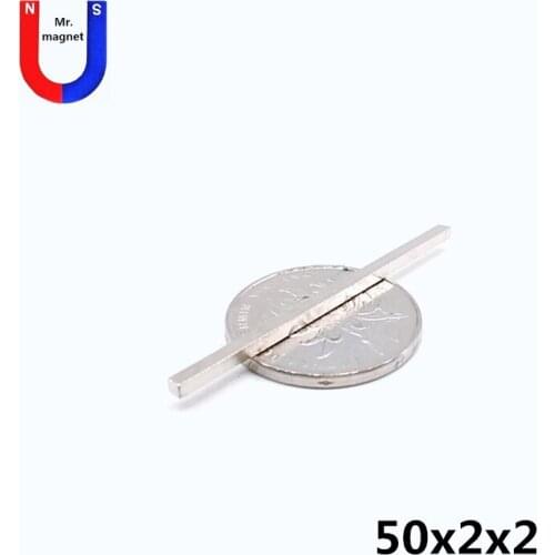 30/100/500pcs 50x2x2 magnet rectangle square 50mm * 2mm * 2mm neodymium magnet rare earth 50*2*2 magnet NdFeB magnetic material