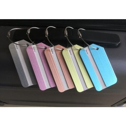 Women Men Portable Label Suitcase ID Address Holder Baggage Boarding Gift Gold Silver Name Luggage Tag Travel Accessories