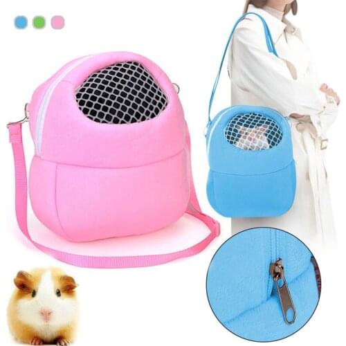 Velvet Pet Breathable Mesh Bag Solid Pattern Pet Small Bags Carring Travel Hamster Carriers Warm Cage Animals Packs Dropshipping