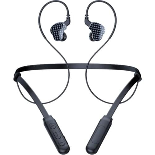 S3 Bluetooth Headset 2-Pin Detachable Cable In-Ear Headset, Subwoofer Neck-Mounted Headset