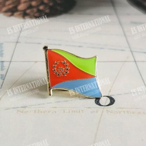 National Flag Metal Lapel Pin Flag Pin Eritrea