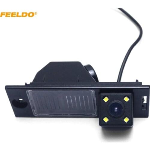 FEELDO 1pc Car Backup Rear View Camera With LED For Hyundai IX35 2014 2015 Reversing Park Camera