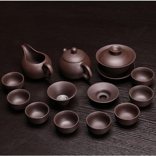 Chinese Dragon Kung Fu Tea Sets,Genuine Yixing Purple Clay Teapot,Zisha Teacups,Pure manual,Tea Service High Quality Tea Set