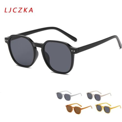 Женские солнцезащитные  круглые очки LJCZKA China At AliExpress