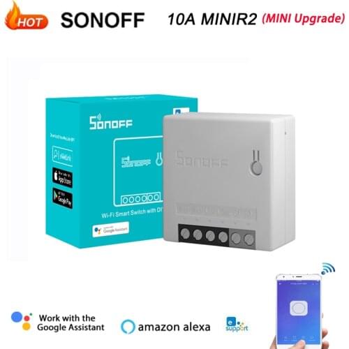 SONOFF 10A MINIR2 Mini Wifi Switch Module Timer Smart Home Wireless Two-Way Switches Compatible With EWelink Alexa Google Home
