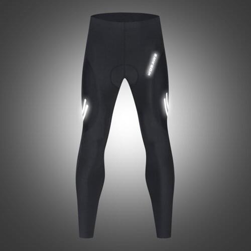 Men Reflective Bicycle Pants Spring Summer Autumn With Gel Pad Long Road MTB Tights Men Quick Dry Riding Trousers Breathable