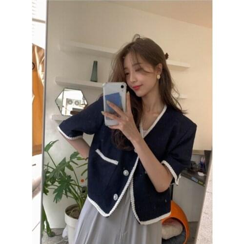 New knitting oversize Women Blouses Summer Tops femme Casual Women shirt short sleeve Knitted Girls Blouse New Blusas