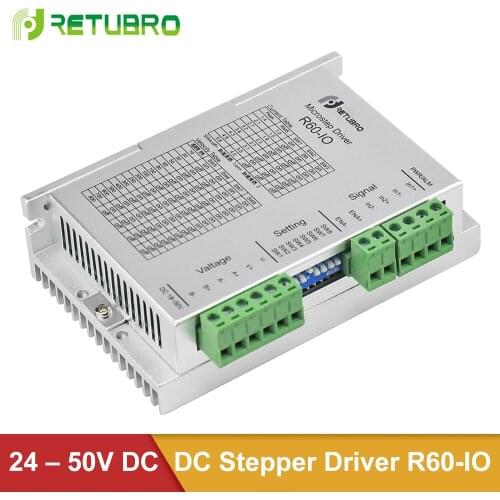 Switch Stepper Drive R60-IO Stepper Motor Driver Nema 24 control the motor start-stop by switching value with stable speed