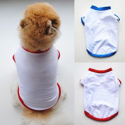 Simple White Summer Pet Tshirt Puppy Dog Clothes Pet Cat Vest Cotton Tshirt Chihuahua Costumes Dog Clothes for Small Dogs