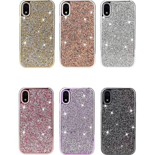 Luxury Fashion 2 In 1 Full Bling Crystal Rhinestone Diamond Electroplating PC Case Cover For Iphone XS Max XR X 8 7 6 6S Plus