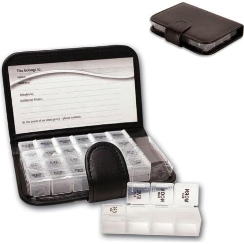 7 Day Weekly Pill Travel Medicine Box Dispenser Tablet Holder Organiser 7 Day Pill Wallet