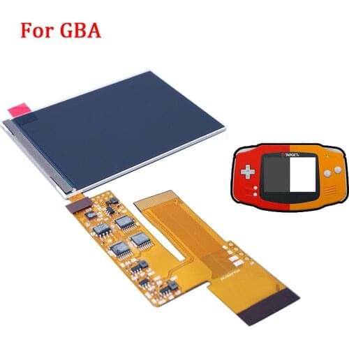 IPS V2 Full Screen LCD Kits for Nintendo GBA backlight lcd screen 10 Level High Brightness IPS LCD V2 Screen For GameBoy Advance