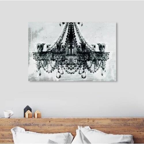 1 Pcs Home Decor Black Glass Celling Lamp Canvas Pictures Wall Art Paintings Prints Modern Modular Poster Living Room Framework