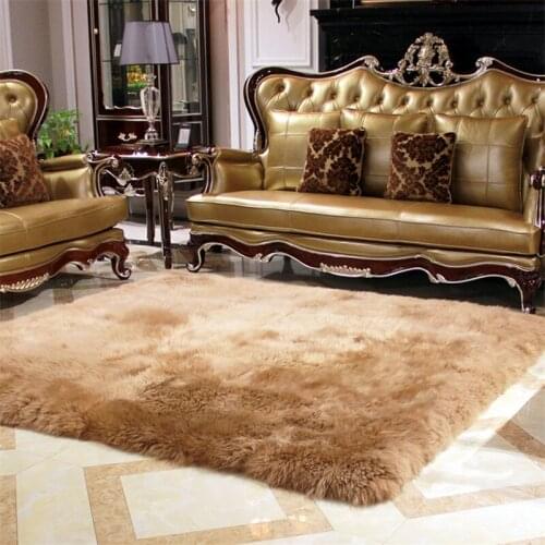 100% Wool Real Sheepskin Carpets For Living Room Bedroom Fur Rug Long Hair Soft Carpet Thicken Kids Children Rugs Room And Play
