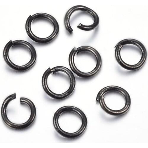 200pcs 5mm 6mm Stainless Steel Open Jump Rings Gunmetal Split Rings Jewelry Findings & Components