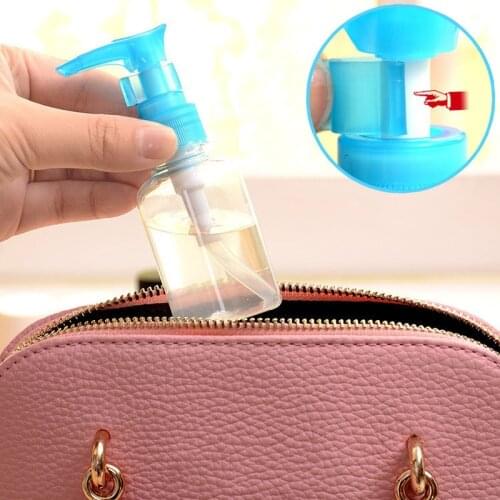 50ml PET Transparent Bottle with PP Screw Cap Clear Plastic Pressed Pump Refillable Bottles for Lotion Shampoo Empty Protable