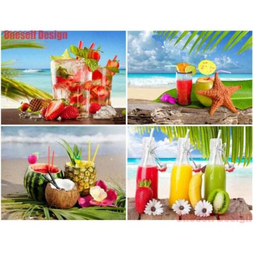 New 5d diamond painting full square/round Beach scenery diy diamond embroidery full set 5d diamond mosaic sale Beach scenery