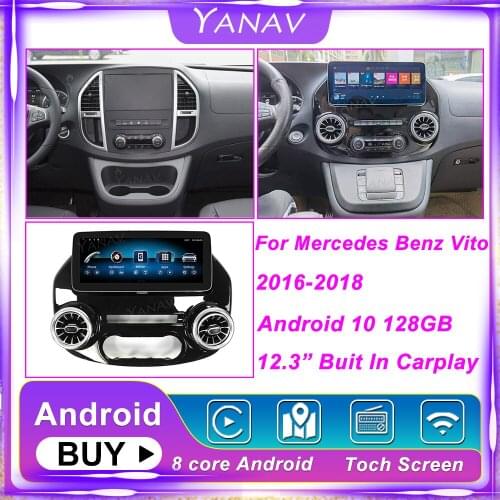 12.3 Inch Car Radio Customized Dash For Mercedes Benz V Class Vito Viano Valente Metris W447 Android GPS Auto Stereo Head Unit