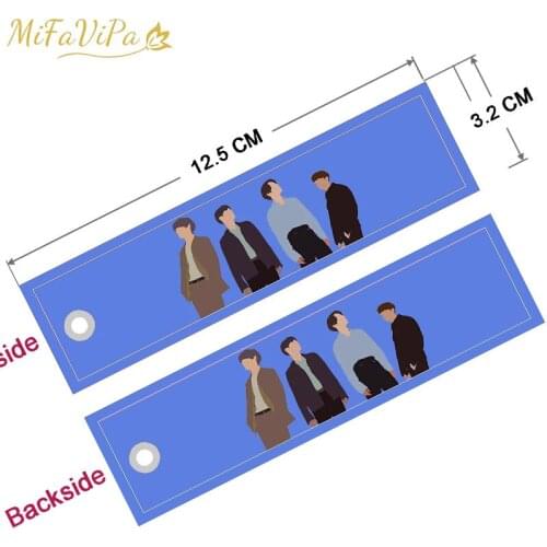 50 PCS Fashion jewelry custom keychain anime star character and advertising slogan embroidery custom key ring chain