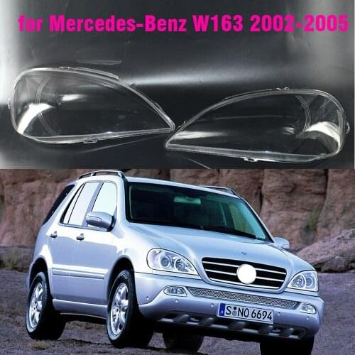 1pcs Car Front Headlight Lens Cover For Mercedes-Benz W163 M 2002 2003 2004 2005 Auto Lampshade covers housing transparent