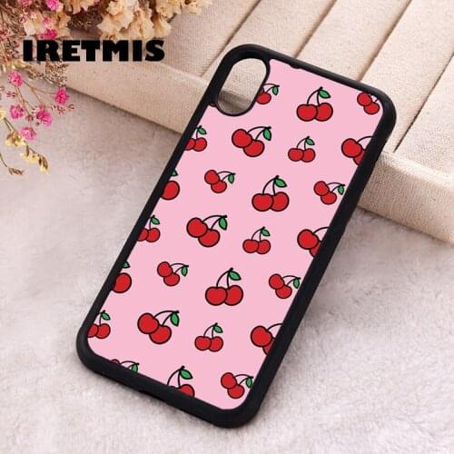 Iretmis 5 5S SE 2020 phone cover cases for iphone 6 6S 7 8 Plus X Xs XR 11 12 MINI Pro Max Soft Silicone TPU Cherries