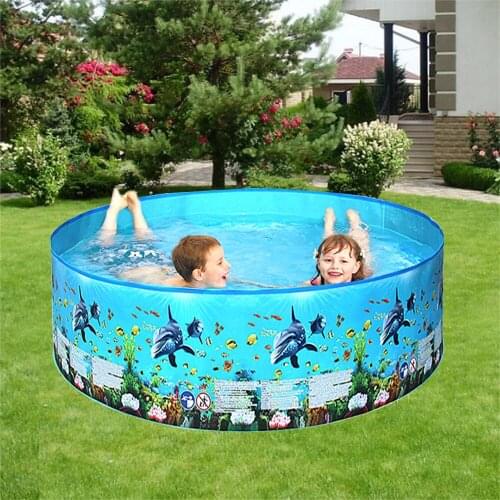 Swimming Pool for Kids Kiddie Pool Sea Collapsible Bathing Tub for Dogs Cats and Kids with Shark Pattern Design
