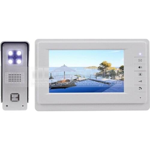 DIYSECUR 7" Wired Video Doorbell Intercom Home Security 700TVL Camera Fashionable Monitor New
