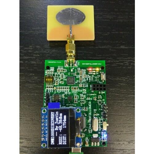 DW1000FOLLOWER Development Board UWB Indoor Positioning Following DWM1000 300 Meters Away from the Distance