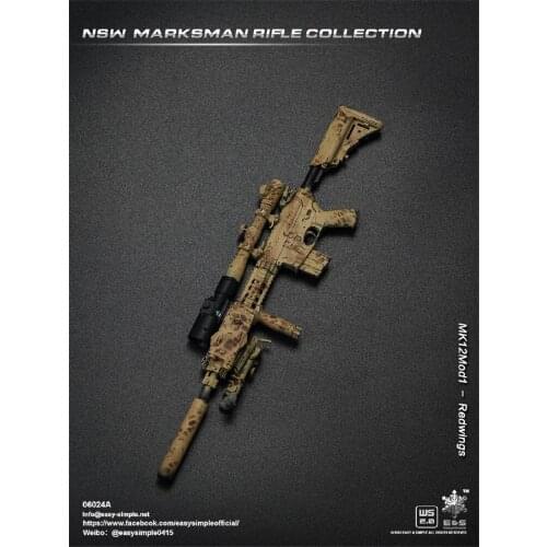 EASY SIMPLE ES 06024 1/6th Navy Special Army Soldier Series New Marksman Fifle Toys Model Can't Be Fired For Doll Figures