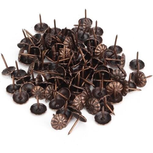 Elegant Vintage Studs Bronze Pins 11x16mm Upholstery Nails For Furniture Pack Of 100