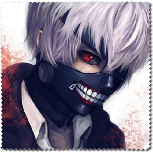 1PC Anime Tokyo Ghoul Flannel Eyeglass Lens Glasses Clean Cloth Printed with Kaneki Ken Eyewear Accessories