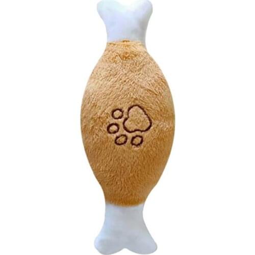 Dorakitten Dog Toy Chicken Leg Shape Simulation Cute Food Puppy Squeaky Toy Pet Play Toy For Dog Pet Accessories Pet Supplies