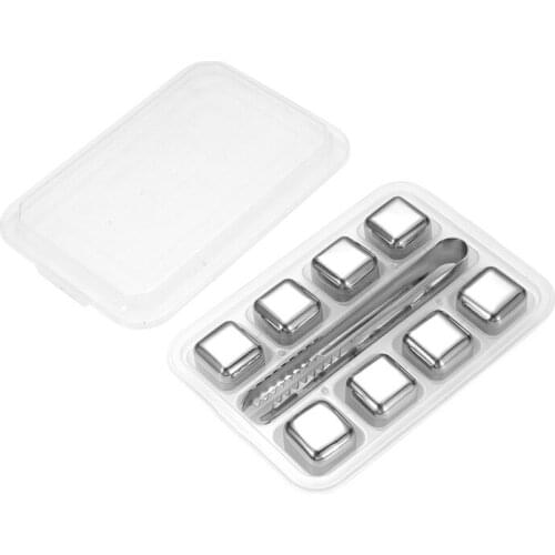 Stainless Steel Ice Cubes, Reusable Chilling Stones for Whiskey Wine, Keep Drink Cold Longer