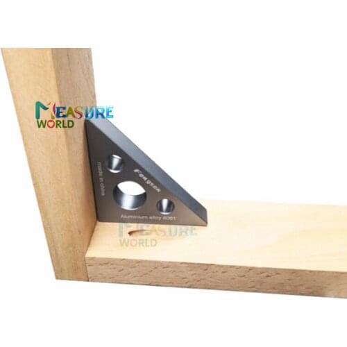 Aluminum Alloy Right Angle Ruler Mini Pocket Square DIY Woodworking Triangle Ruler Height Measuring Gauging Woodworking Tools