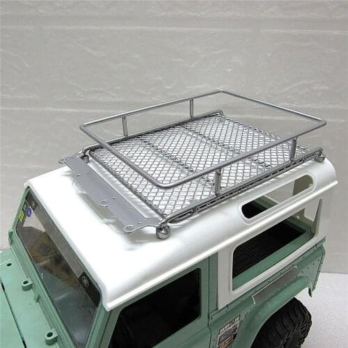 Metal Luggage Roof Rack Shelf With Light for MN D90 91 99S For Land Rover Defender RC Car Modification Accessories