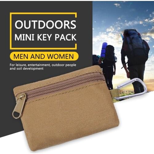 Outdoor Mini Molle Pouch Wallet Portable Travel Card Key Earphone Holder Coin Wallet Purses Zipper Hunting Waist Belt Bag