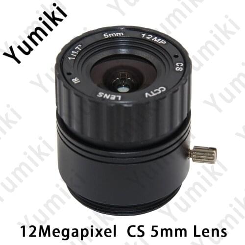 Yumiki 4K Lens 12Megapixel Fixed CS Lens 5mm 110 Degree For 4K IP CCTV Box Camera