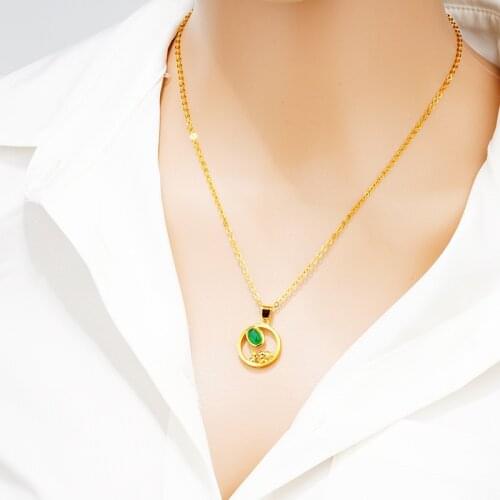 African Ethnic style 24k gold moon rabbit pendant natural stone Necklace Wedding Bridal Jewelry Collier Choker Christmas Gifts