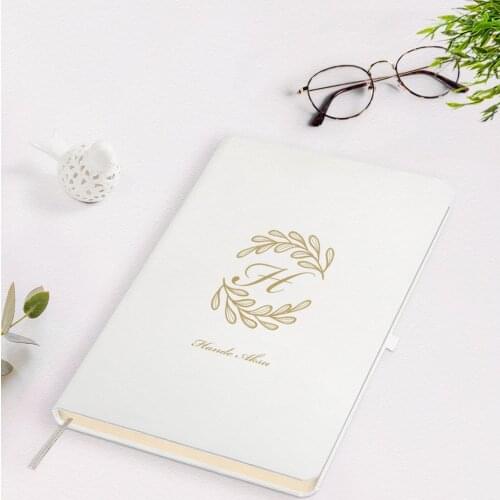 Personalized Head Letter Name Design White Notebook-7