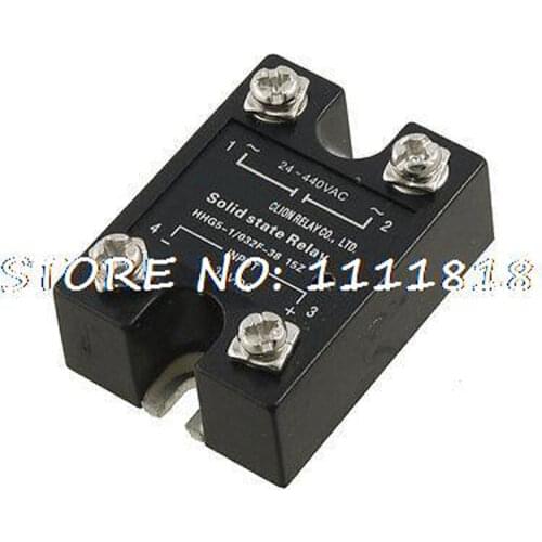 SSR Solid State Relay 4 Screw Terminal Input 3-32V DC Output 15A 24-440V AC