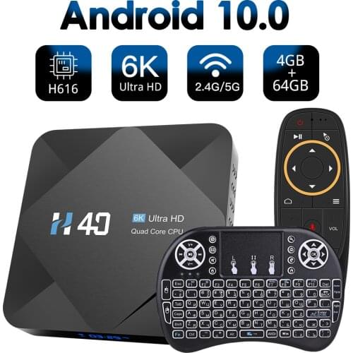 HONGTOP tv box android 10 4GB 64GB H616 Qual-core tv box 6k HD 2.4G&5G Dual-wifi smart tv box android media player set top box