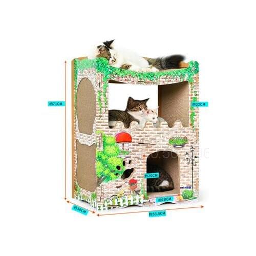 Shaking the same cat villas climbing frame house cat grinding claws grabbing corrugated paper cat litter supplies
