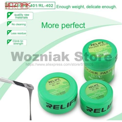 High quality Solder Paste Flux No-clean Original RELIFE Soldering PasteRL-402 RL-403 Solder Tin Sn63/Pb67 For soldering iron
