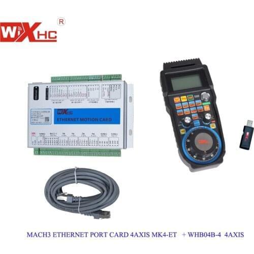 XHC 4AXIS Mach3 LAN cnc control card 2MHZ Wireless cnc remote WHB04B-4