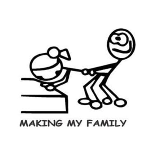 10cm*8.5cm Making My Family Creative Personality Funny Vinyl Window Decal Sticker C5-0664
