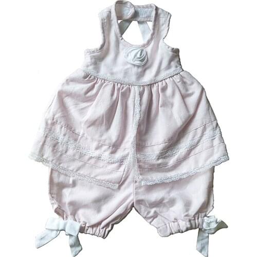 Yatheen Spring/Autumn Baby Girls Jumpsuit Newborn-24m Cotton Sleeveless Floral & Bow Suspender Pant