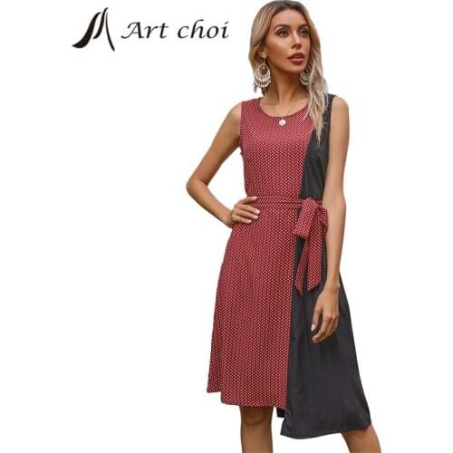 Summer Long Vest Dress Irregular Skirt Elegant Women Bodycon Work Office Vestido Splice Sleeveless Belt Business Party Dresses