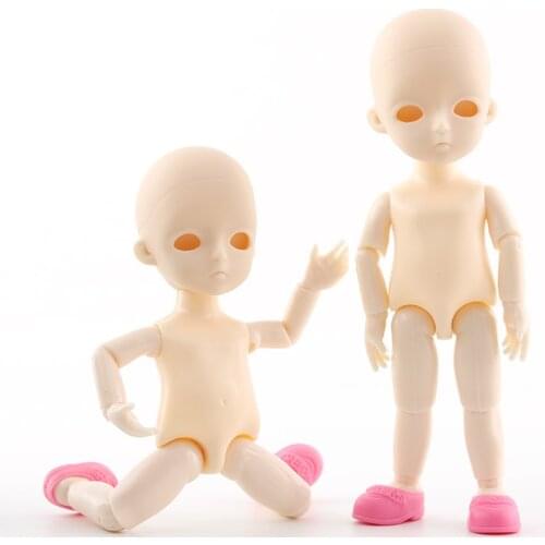 1/12 BJD Dolls 13 Joints Moveable BJD Baby Doll Bald Head 16cm DIY Dolls Original Girls Dolls Toys for Children Birthday Gifts